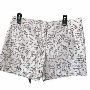 Loft Outlet Chino Shorts Womens Size 6 Gray Shortie 4" Inseam Floral Design